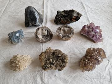 Raccolta di minerali – lotto di 8 pezzi grandi