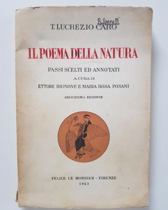 T. Lucrezio Caro, IL POEMA DELLA NATURA, 1963