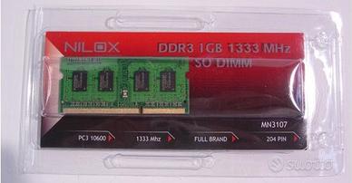 Memoria ram ddr3 so-dimm 1gb nuova