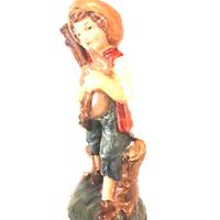 Presepe 10 cm pastore cornamusa e oca CARTAPESTA