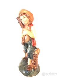 Presepe 10 cm pastore cornamusa e oca CARTAPESTA