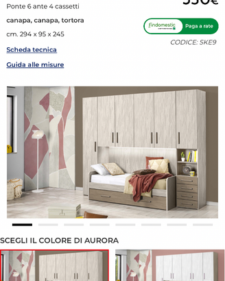 Cameretta 6 ante con materasso nuovi
