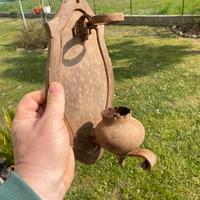 Applique Antica In Metallo 1800 Ad Olio