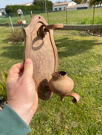 Applique Antica In Metallo 1800 Ad Olio