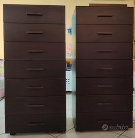 Cassettiere settimino 7 cassetti stile moderno 