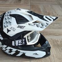 casco con occhiali scott a stacco rapido 