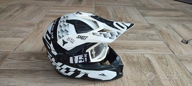 casco con occhiali scott a stacco rapido 