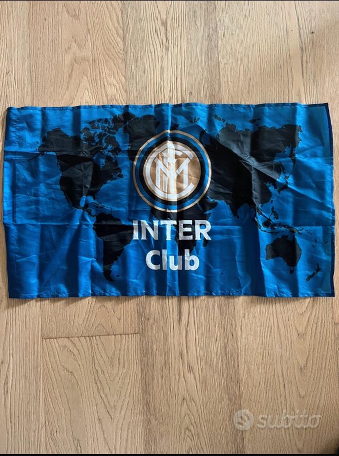 Bandiera Ufficiale Inter 65x43 Cm - Stendardo Da Tavolo O Parete Per Tifosi Nerazzurri