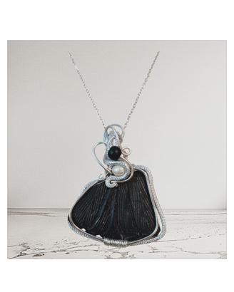 collana con pietra e perla  naturale 