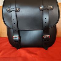 borsa di cuoio per moto castom nuova