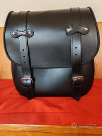 borsa di cuoio per moto castom nuova