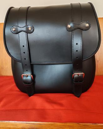 borsa di cuoio per moto castom nuova