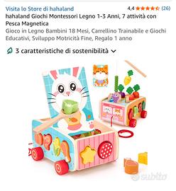Giochi Montessori HAHALAND Legno 1-3 Anni