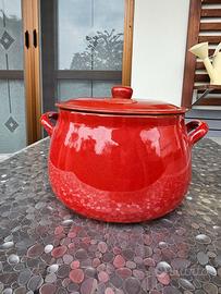 Pentola rossa in terracotta Piral made in Italy