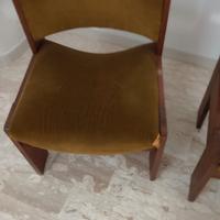 sedie con sedute in velluto