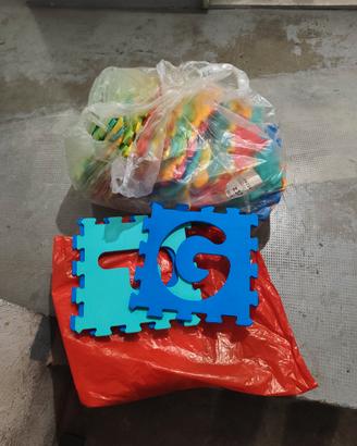 tappeto bambini a quadrato in gomma