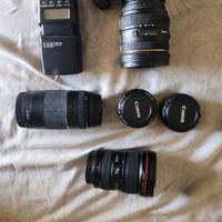 Canon full Frame con set di lenti e flash!