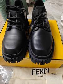 Fendi laced shoe/derby in pelle  taglia 7