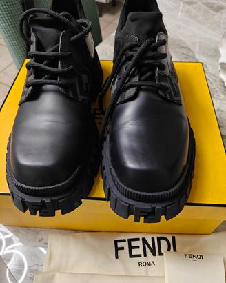 Fendi laced shoe/derby in pelle  taglia 7