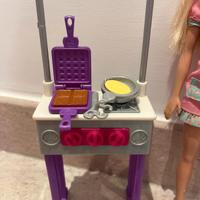 Barbie con cucina bbq
