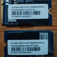 2x NVME 256Gb Phison 2242 M2.2242 M.2 M2 256 Gb