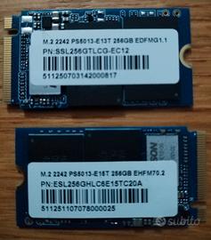 2x NVME 256Gb Phison 2242 M2.2242 M.2 M2 256 Gb