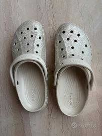Crocs argento glitter