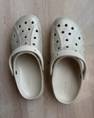 Crocs argento glitter