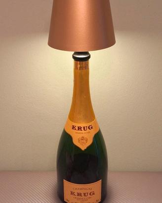 Krug Grande Cuvée Bottiglia Lampada Led Dorata 