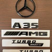 Loghi mercedes  logo  nero lucido stella emblema