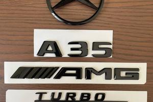 Loghi mercedes  logo  nero lucido stella emblema