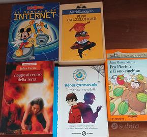 Set cinque libri di narrativa per ragazzI