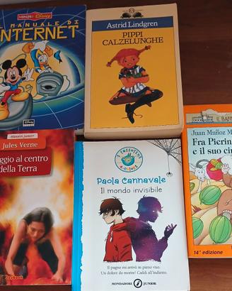 Set cinque libri di narrativa per ragazzI