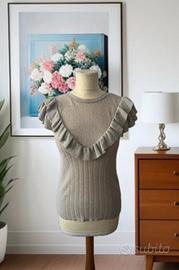 Top in lurex con volant Morgan tg M