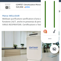 Puricatore disinfezione aria wellis air