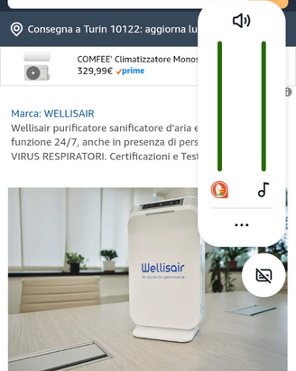 Puricatore disinfezione aria wellis air
