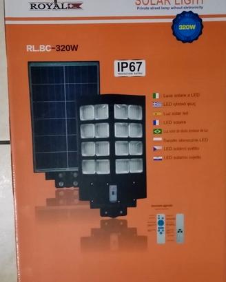 Lampione stradale 320w ad energia solare con senso