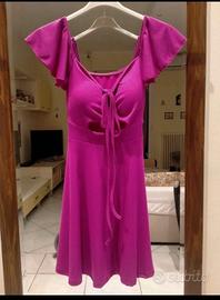 Abito Fucsia con Dettaglio cut-out taglia unica