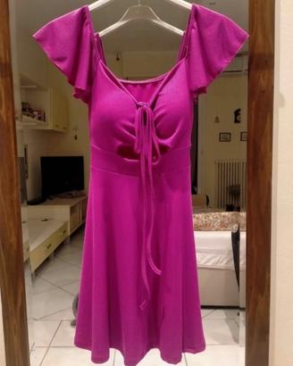 Abito Fucsia con Dettaglio cut-out taglia unica