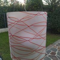 Lampadario cilindrico in vetro