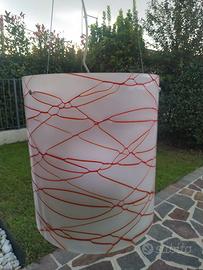 Lampadario cilindrico in vetro