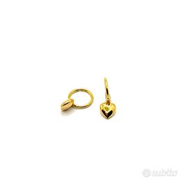 Orecchino oro giallo cuore