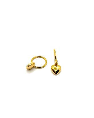 Orecchino oro giallo cuore