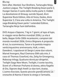 BLUE RAY DVD VARI TITOLI ZONA TALENTI