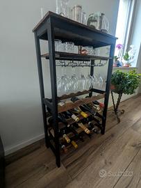 Cantinetta, porta bicchieri, porta bottiglie 