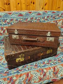 valigia da viaggio vero coccodrillo 