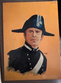 L. POMI - Dipinto su metallo - Carabiniere Reale