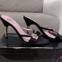 Sandali Donna Nero-Rosa Marca Bata Originali