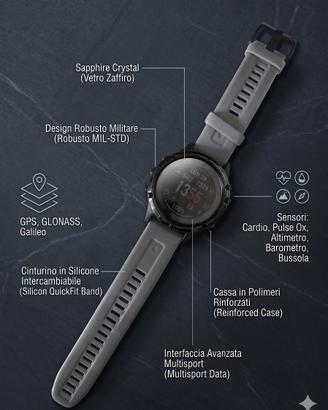 Garmin Fenix 5 Sapphire (Vetro Zaffiro) – Batteria