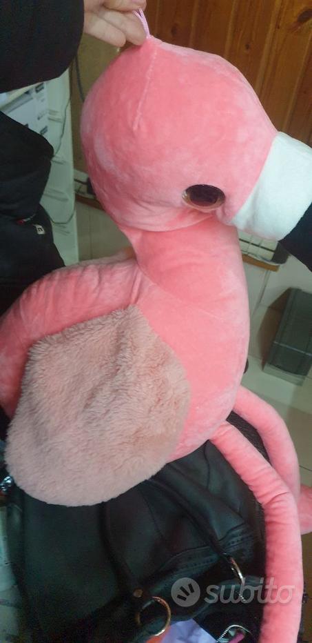 Peluche Fenicottero Rosa Altezza 36 Cm - Trampoliere Morbido Per Bambini - Onwomania